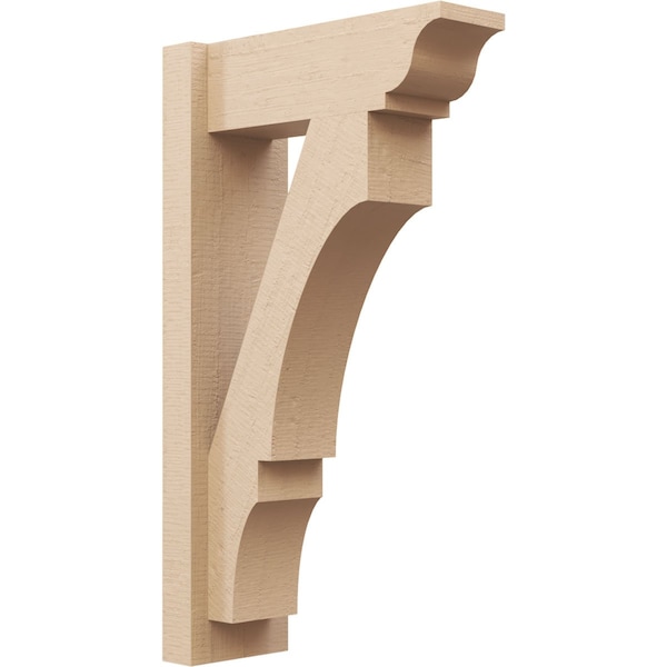 Ekena Millwork 6-in W x 16-in D x 28-in H Balboa Trad Rough Cedar Woodgrain TimberThane Outlooker, Primed Tan OUTUR060X16X28BOA04RCPR - main